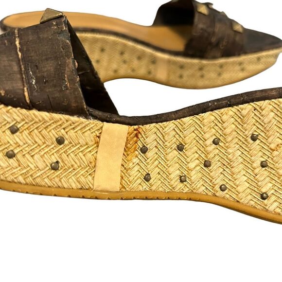 Stuart Weitzman studded wedge sandals - Picture 7 of 11